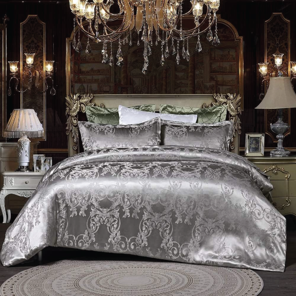 Dreamfields - Silvery Royal Quilt Cover Set - (2pcs, Single Size)