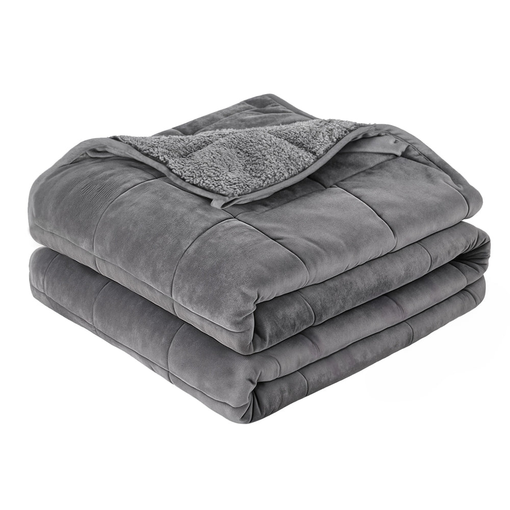 Giselle 5.5KG Weighted Blanket Adults Kid Anti Anxiety Gravity Blankets Sherpa Fleece