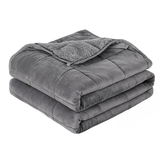 Giselle 5.5KG Weighted Blanket Adults Kid Anti Anxiety Gravity Blankets Sherpa Fleece
